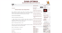 Desktop Screenshot of duniaoptimasi.blogspot.com