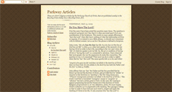 Desktop Screenshot of parkwayarticles.blogspot.com