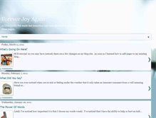 Tablet Screenshot of foreverjoyagain.blogspot.com