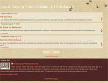 Tablet Screenshot of doxiedaysattrinitidachshunds.blogspot.com
