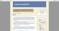 Desktop Screenshot of macevangelism.blogspot.com