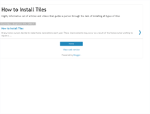 Tablet Screenshot of how-to-install-tiles.blogspot.com
