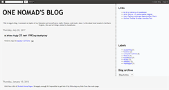 Desktop Screenshot of one-nomads-blog.blogspot.com