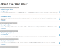 Tablet Screenshot of goodcancer.blogspot.com