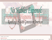 Tablet Screenshot of nohablasespanol.blogspot.com