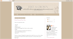 Desktop Screenshot of justacrown.blogspot.com