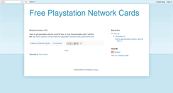 Desktop Screenshot of freeplaystationnetworkcard.blogspot.com