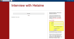 Desktop Screenshot of interviewwithhelaine.blogspot.com