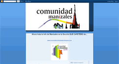 Desktop Screenshot of comunidadmanizales.blogspot.com