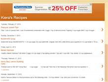 Tablet Screenshot of kierasrecipes.blogspot.com