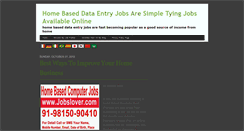 Desktop Screenshot of homebaseddataentryjobslover.blogspot.com