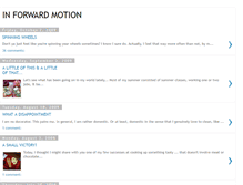 Tablet Screenshot of in-forward-motion.blogspot.com