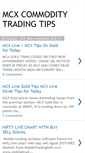 Mobile Screenshot of mcx-tipses.blogspot.com