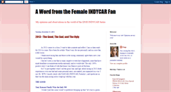 Desktop Screenshot of femaleindycarfan.blogspot.com