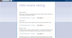 Desktop Screenshot of nikkievansracing.blogspot.com