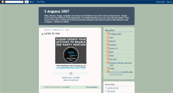 Desktop Screenshot of 5angsana2007.blogspot.com