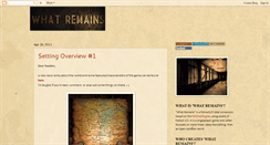 Desktop Screenshot of falloutwhatremains.blogspot.com