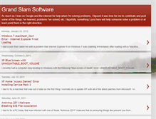 Tablet Screenshot of grandslamsoftware.blogspot.com
