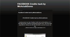 Desktop Screenshot of face-book-credits.blogspot.com