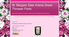 Desktop Screenshot of bargainsalearienssnowthrowerparts.blogspot.com