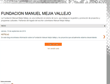 Tablet Screenshot of fundacionmanuelmejiavallejo.blogspot.com