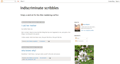 Desktop Screenshot of indiscriminatescribbles.blogspot.com
