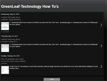 Tablet Screenshot of greenleaf-technology-howtos.blogspot.com