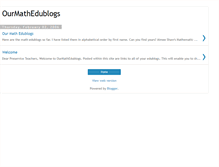 Tablet Screenshot of ourmathedublogs.blogspot.com