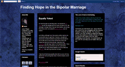 Desktop Screenshot of bipolarmarriagehope.blogspot.com