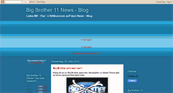 Desktop Screenshot of bigbrother11-news.blogspot.com