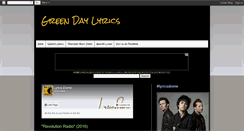 Desktop Screenshot of greenday-lyrics.blogspot.com