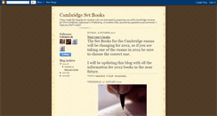 Desktop Screenshot of cambridgesetbooks.blogspot.com