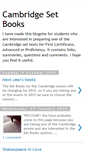 Mobile Screenshot of cambridgesetbooks.blogspot.com