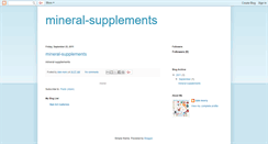 Desktop Screenshot of mineral-supplements.blogspot.com