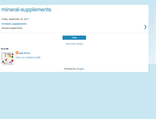 Tablet Screenshot of mineral-supplements.blogspot.com
