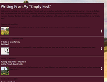 Tablet Screenshot of fallingoutofmyemptynest.blogspot.com