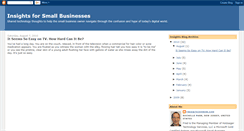 Desktop Screenshot of insightsforsmallbusinesses.blogspot.com