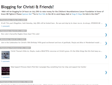 Tablet Screenshot of bloggingforchristi.blogspot.com