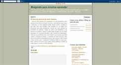 Desktop Screenshot of blogandoparaensinar.blogspot.com