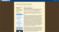 Desktop Screenshot of homesteadfamilyodyssey.blogspot.com