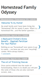 Mobile Screenshot of homesteadfamilyodyssey.blogspot.com
