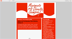 Desktop Screenshot of movimentopelodireitosempre.blogspot.com