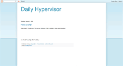 Desktop Screenshot of dailyhypervisor.blogspot.com