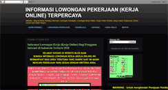 Desktop Screenshot of informasi-pekerjaan-online.blogspot.com