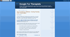 Desktop Screenshot of googlefortherapists.blogspot.com