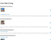 Tablet Screenshot of liveoakliving.blogspot.com