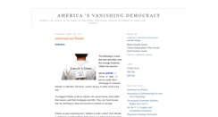 Desktop Screenshot of americasvanishingdemocracy.blogspot.com