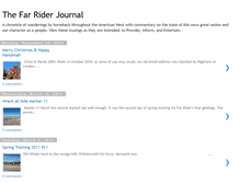 Tablet Screenshot of farriderjournal.blogspot.com