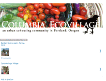Tablet Screenshot of columbiaecovillage.blogspot.com