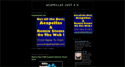 Desktop Screenshot of acapellasjust4u.blogspot.com